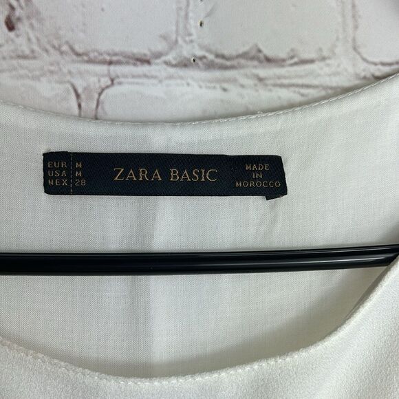 Zara size L off-white cut-out dress - Picture 6 of 6